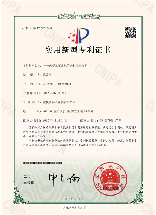 2022年专利发明(一种碗型塞压装机的送料控制机构）.jpg